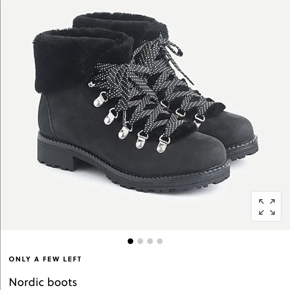 J. Crew black Nordic boots 8